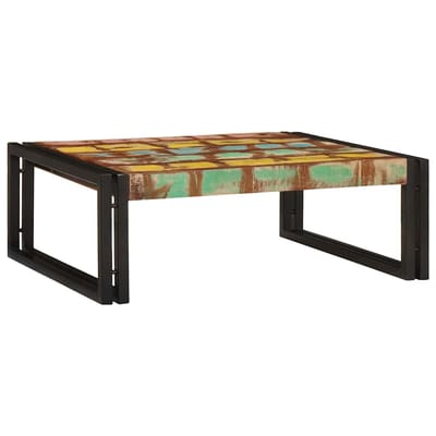 vidaXL - Badkamerrek - Multikleur - 65 - x - 50 - x - 23 - cm - Massief - hergebruikt - hout