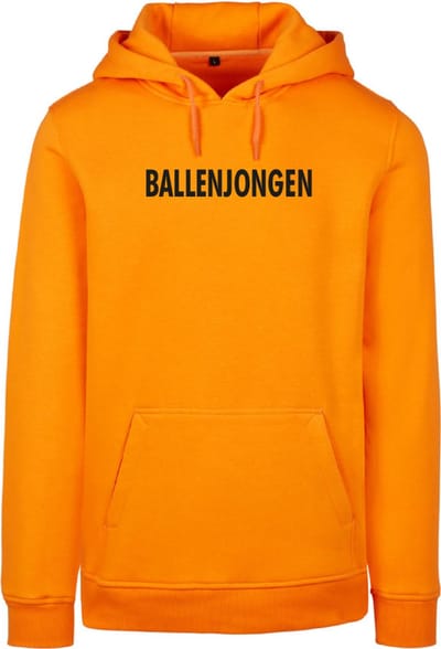 Hoodie oranje M - Ballenjongen - soBAD. | WK | Unisex | Sweater dames | Sweater heren | Voetbal