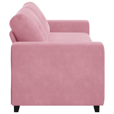 vidaXL - 3-Zits - Sofa - Roze - 220 - cm - Fluweel