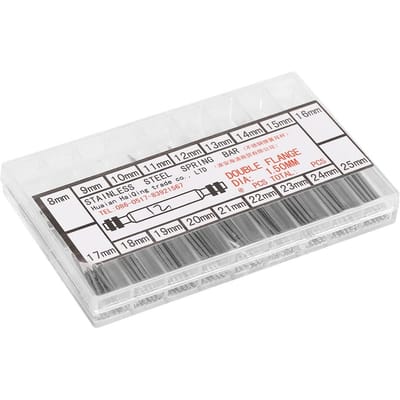 Barres à ressort en acier inoxydable pour bracelet de montre, 18 tailles, 216 pièces, goupilles de liaison, accessoires de bracelet, 8 mm à 25 mm white