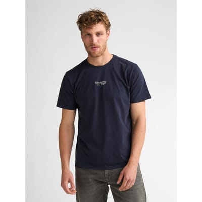 Petrol Industries - Heren Katoenen T-shirt met print foster - Blauw - Maat XXXL