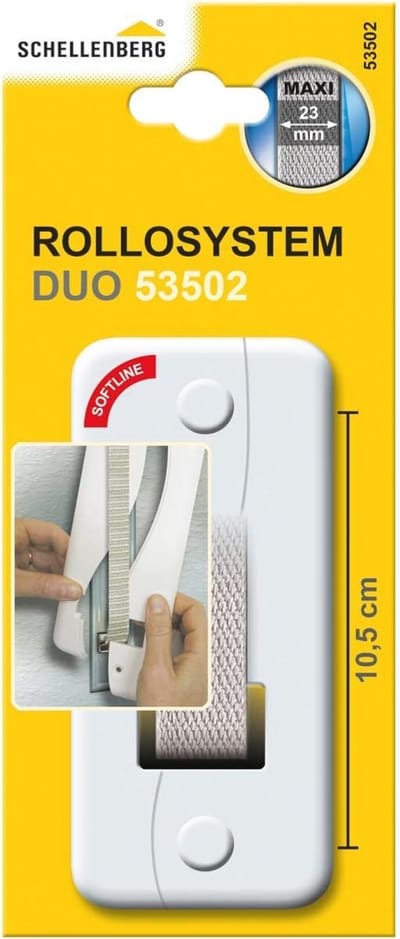 Afdekplaat voor rolluikband opwinder, DUO Maxi, 105 mm, wit