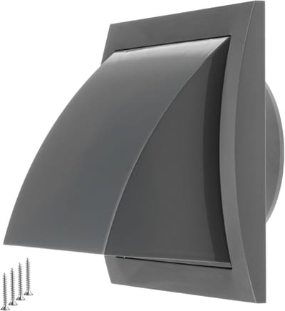 Ventilatierooster Buiten - Afvoer Roostertje - Lucht Afvoeren - Weerbestendig Ontwerp - 102 cm - Grijs