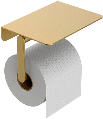 AquaVik Toiletrolhouder Åsmund Met Planchet Stockholm Goud
