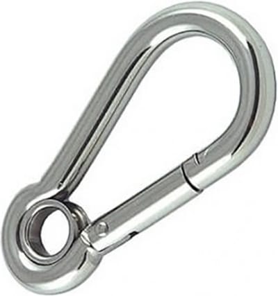 Karabijnhaak / carabiner 10x100mm - Met oog