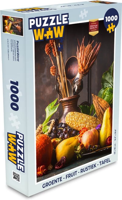Puzzel Groente - Fruit - Rustiek - Tafel - Legpuzzel - Puzzel 1000 stukjes volwassenen