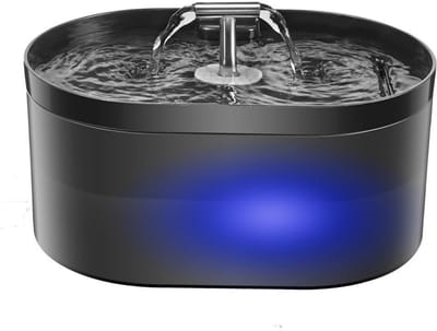 GELLDG Kattenwaterfontein - 2,2L - Kattenfontein - Automatische drinkfontein voor huisdieren - Uitgerust met een ultra-stille waterpomp - Binnenkattenwaterfontein - Ook geschikt voor honden en meerdere huisdieren