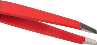 Professionelle Pinzette - Präzise Maniküre und Pediküre - Edelstahl rot