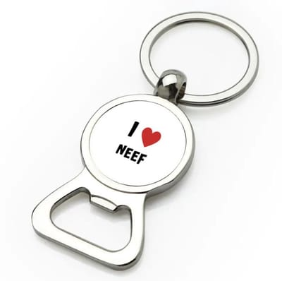 Akyol - i love neef flesopener - Neef - de liefste neef - verjaardag - cadeautje voor neef - neef artikelen - kado - geschenk - 9 bij 3 cm