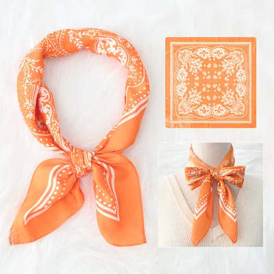 Dames Sjaal - Sjaals - Stola - Vierkante doek - Elegant Stijlvol Dames haar sjaal - Satijn zijde - Hals sjaaltje - Sjaaltje Satijn - Neksjaaltje - Omslagdoek Modesjaals - Neksjaal - Dames Halsdoek -Dame -08，70*70CM