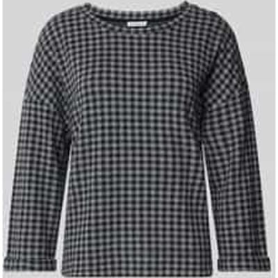 Regular fit swetshirt met 3/4-mouwen en knoopdetail