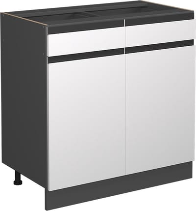 Vicco R-Line Keukenonderkast – 80 cm J-vorm, zonder werkblad Wit