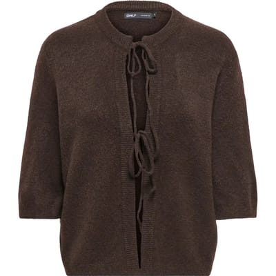 Regular fit gebreid jack met vetersluiting model 'SIMONI'