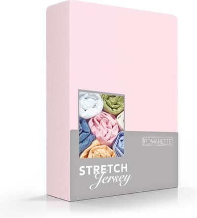 Jersey hoeslaken - Roze - 1-persoons (80/90x200 cm)