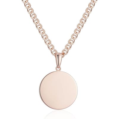 Collier pendentif mode brillant pour femmes Couleur or rose Simple accessoires ronds Haute qualité Bijoux fins quotidiens beige