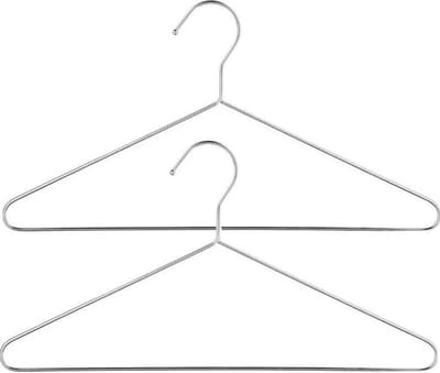 5Five Kledinghangers - 10x - metaal - chrome - 21 x 40 cm