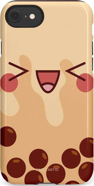Casetastic Hoesje Geschikt voor Apple iPhone 7/8/SE - Stijlvolle Beschermende Duo-layer Case - Smeltende caramel bolletjes