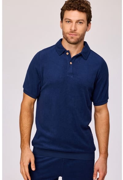 Woody polo heren - donkerblauw - 261-10-RLT-T/873 - maat L