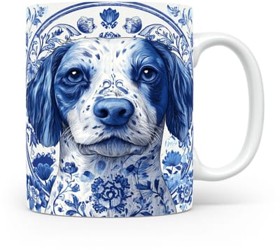 Mok Bretonse spaniël Beker voor koffie of tas voor thee, cadeau voor dierenliefhebbers, moeder, vader, collega, vriend, vriendin, kantoor, opa, oma, hond, kerst, sinterklaas, verjaardag