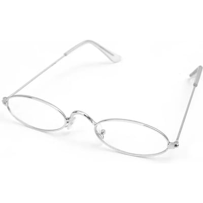Ins Trendy Kleine Ovale Metalen Montuur Bril Vrouwen Mannen Koreaanse Mode Retro Goud Zilver Kleur Brillen Anti Blauw Licht Bril white