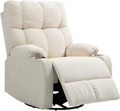Massagestoel - Relaxfauteuil - Zetel - Stof - 1 persoons - Met armleuning - Zeer comfortabel - Elektrisch - Beige