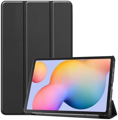 Tablet Hoes Geschikt voor Samsung Galaxy Tab S6 Lite | Book Case met Standaard | Kunstlederen Beschermhoes | Tri-fold | Zwart