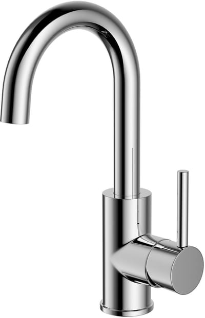 H&F SENY Wastafelmengkraan Chroom – Draaibare Uitloop – Eengreeps Kraan – Moderne Design Badkamerkraan – Waterbesparend & Duurzaam