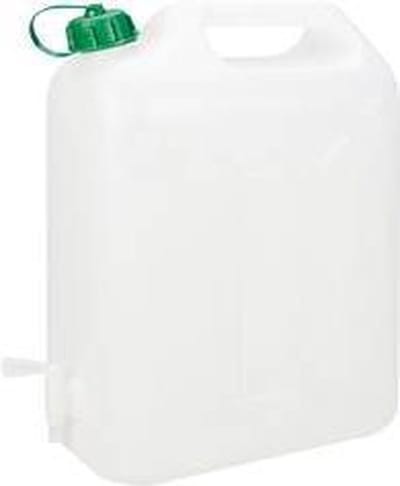 Cartrend Caravan 2911014 water jerrycan, wateropslag, watertank, plastic jerrycan, draagbare water jerrycan voor campers, camping, vrachtwagens, 10 liter, wit
