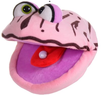Living puppet handpop 18cm Zeeschelp met parel