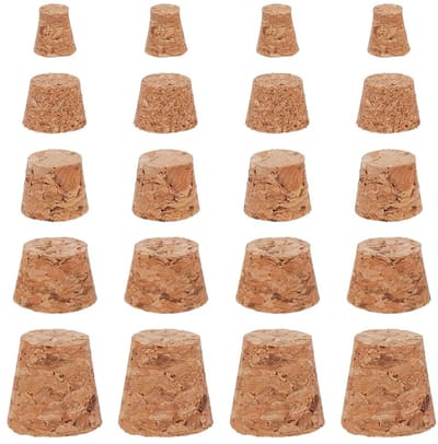 Dailygoods - Houten Kurkpluggen - Mini Kurk Flesstoppers - Natuurlijke Kleur - Vervanging Voor Wijn En Bier - 90 Stuks - Geschikt Voor Diverse Flessen