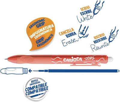 Pen Carioca Oops Rood 0,7 mm (12 Stuks)