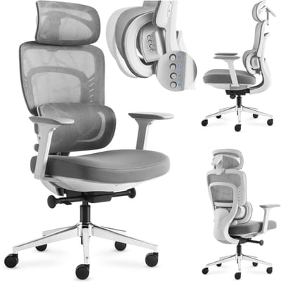 Mark Adler Visioner 6.1 - bureaustoel met lendenmassage - ergonomisch - mesh-stof - zwart