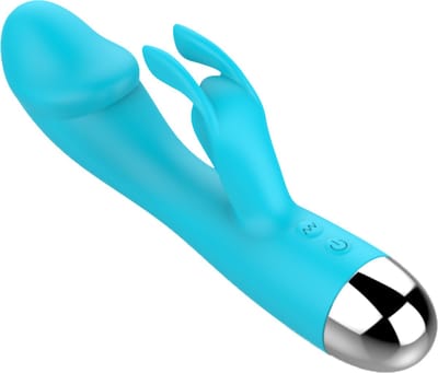 Cupitoys® Tarzan vibrator met rabbit - 16cm - Lichtblauw - 30 standen - Vibrators voor vrouwen en mannen - Sex toys voor vrouwen en mannen