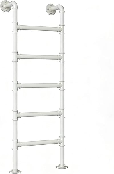 Stapelbedladder - Klimladder Zolder - Veilig Bereiken - Robuust Metaal - 180 cm Hoog - Zwart