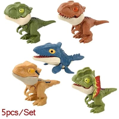 5/10 stuks Vinger Dinosaurus Anime Actiefiguren Speelgoed Grappige Dino Eieren Interactieve Bijtende Hand Creatieve Stunt Tyrannosaurus