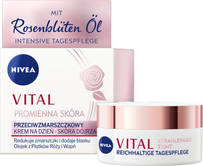 NIVEA Vital Radiant Huidserie - Anti-rimpel Dagcrème - 50 ml - Rozenolie en Calcium