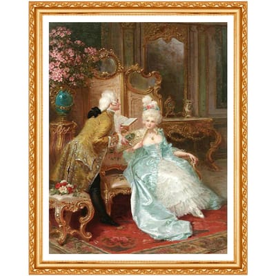 Peinture diamant à faire soi-même, images de vie aristocratique, broderie en point de croix, décoration de maison, mur de diamant 20X30CM black