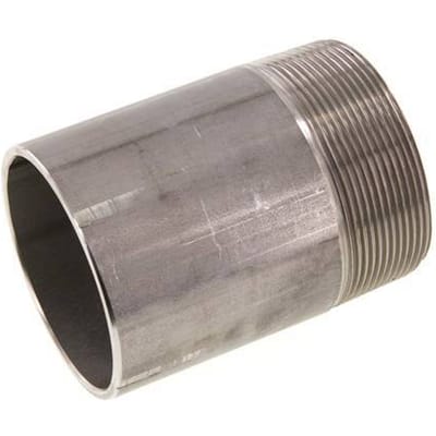 R 2 1/2'' Buitendraad x 76.1mm RVS Pijpnippel met Las uiteinde 20 Bar DIN 2982 - 100mm - FL2S-MS-ST-212R-76P1-100L