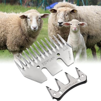 Schapenbladen Schaar Kit - Scheren van Schapen - Hoogwaardige Kammen en Cutters - 13 Tanden - Geschikt voor Wol en Alpaca - Voor Professi.