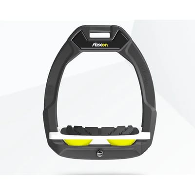 Veiligheidsbeugels voor paardrijden Incliné Grip Antraciet/Wit/Geel Flex-On Safe-On