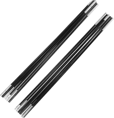 Tentstokken Set - Ondersteuning Frame - Kamperen Buiten - Duurzaam Glasvezel - 56cm Lengte - Zwart