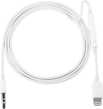 8-Pin naar AUX 3.5mm jack kabel - geschikt voor Lightning - audio adapter - geschikt voor iPhone en iPad - wit