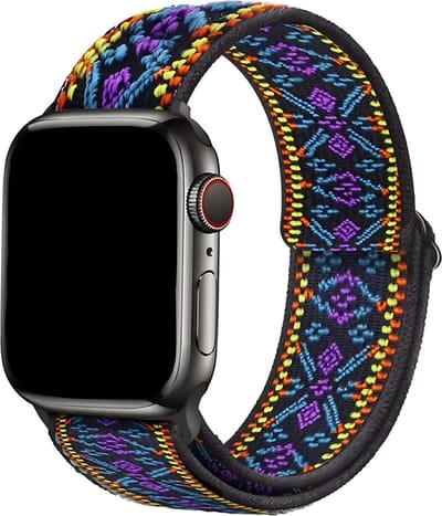 Innerlight® Nylon - Nority - 38mm / 40mm / 41 mm - Nylon bandje geschikt voor Apple Watch - Geschikt als Apple Watch bandje voor Series 1/2/3/4/5/6/7/8/9/10 42mm/11 42mm/SE