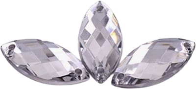 BamBella® doorzichtig zilver kleurig wit - Naai Steentjes - 100 stuks - stenen glitters kleding versieren