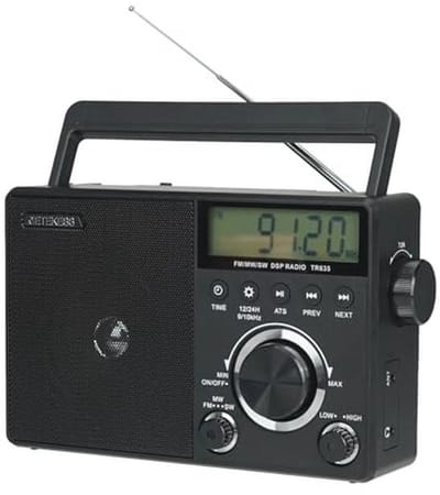 Draagbare FM/AM/SW Transistor Radio met Uitstekende Ontvangst, Hoofdtelefoonaansluiting en Groot Speaker