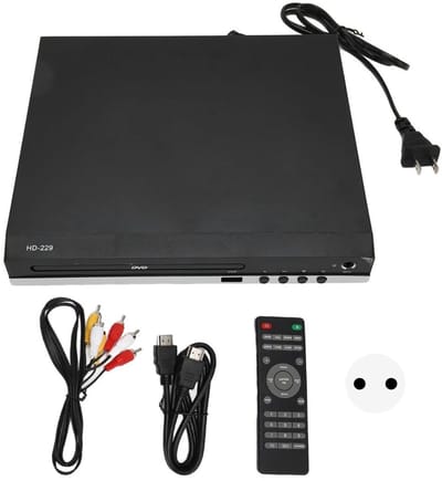 Thuys – DVD Speler Met HDMI – Externe Dvd Speler – Blu Ray Spelers – 25cm x 25cm x 6cm – Zwart