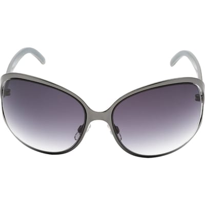 Calvin Klein grijze ovale zwarte zonnebril met lens