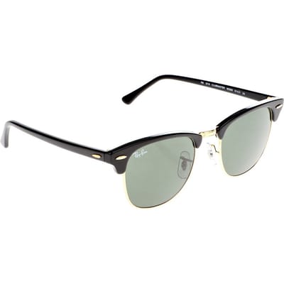 Ray-Ban RB3016 W0365 - Clubmaster (Classic) - zonnebril - Zwart / Groen Klassiek G-15 - 51mm