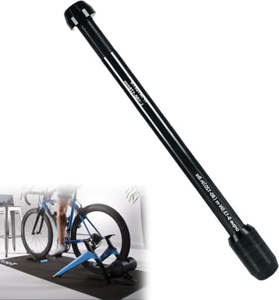 Fiets Steekas Adapter - Roller Trainer - Indoor Fiets Training - Robuuste Aluminium Constructie - M12 x 1.0 - Zwart