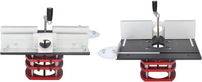 Freeslift met Bovenplaat - Houtbewerking Hefsysteem - Precisie Houtbewerking - Micro-instelbaar Mechanisme - 240 x 200 mm - Zwart